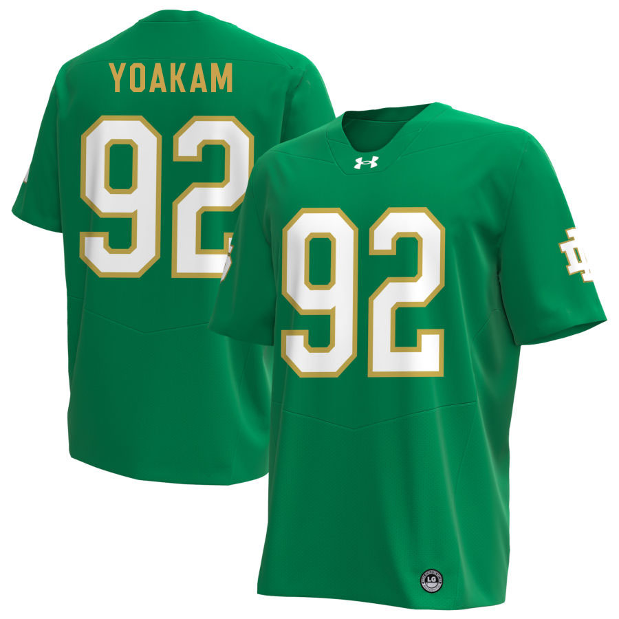 Zac Yoakam Notre Dame Jerseys, UND Fighting Irish College Football Apparels Stitched-Green Zac Yoakam Notre Dame Jerseys, UND Fighting Irish College Football Apparels Stitched-Green